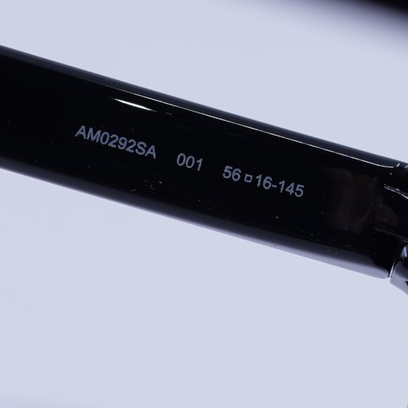 Alexander McQueen AM0292SA 001 Sunglasses Black Square Frame, Grey Lenses - Picture 7 of 10